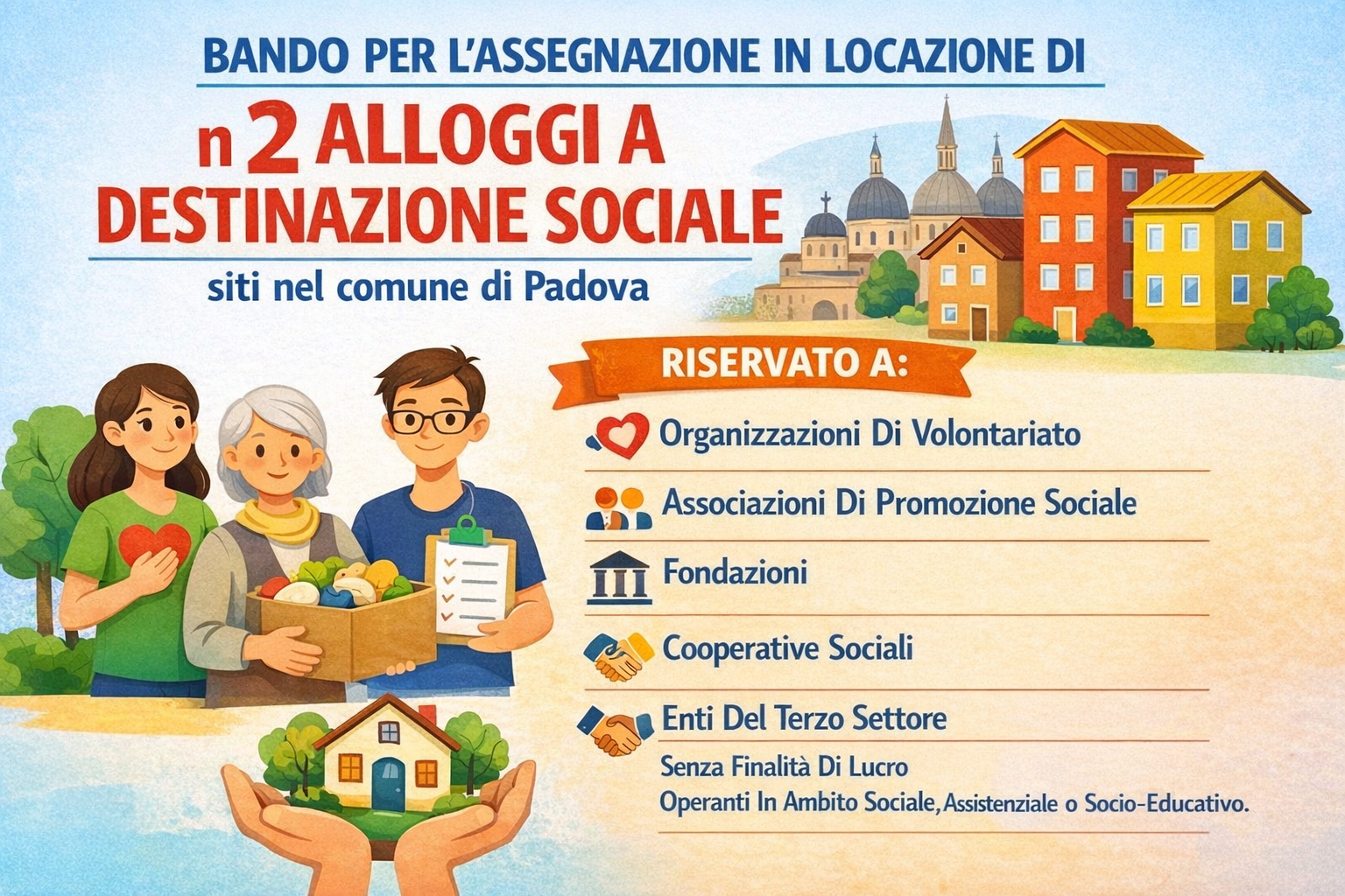 BANDO PER L�ASSEGNAZIONE IN LOCAZIONE DI ALLOGGI A