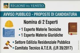 Regione Veneto Nomina 2 esperti
