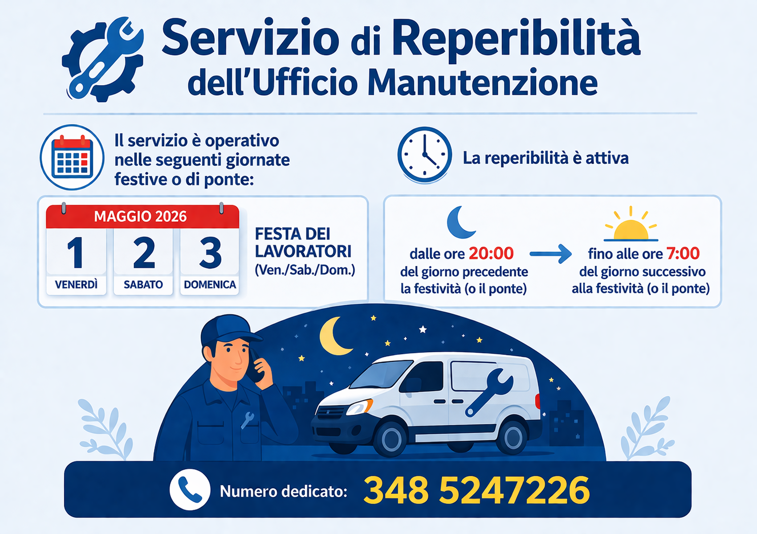 Reperibilit� maggio 1.05.2026